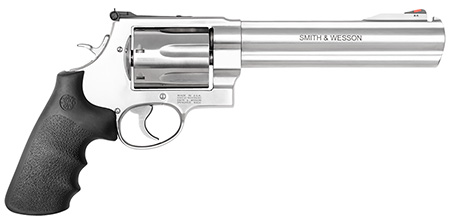 Smith  &  Wesson 13331 Model 350  X-Frame 350 Legend 7 Shot 7.50" Satin Stainless Steel Barrel, Cylinder  &  Frame, Black Finger Grooved Grip, Internal Lock Safety, Exposed Hammer
