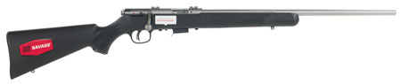 Savage Arms 96712 93R17 FSS Full Size 17 HMR 5+1 21" Matte Button Rifled Barrel, Matte Drilled  &  Tapped Stainless Steel Receiver, Matte Black Fixed Synthetic Stock, Right Hand