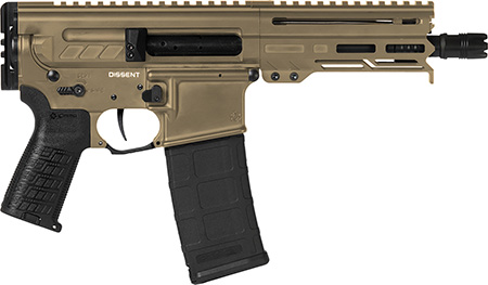 CMMG 30A0E33CT Dissent MK4 300 Blackout 30+1 6.50", Coyote Tan Cerakote Rec, OEM Grip, Picatinny Buffer Adapter, Zeroed Drop-In Single Stage Trigger