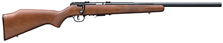Savage Arms 96701 93R17 GLV Full Size 17 HMR 5+1 21" Matte Black Heavy Varmint Barrel, Matte Black Drilled  &  Tapped Carbon Steel Receiver, Satin Hardwood Fixed Stock, Right Hand