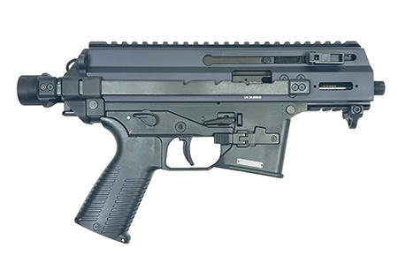 B & T Firearms BT36176502G APC 9K 9mm Luger 33+1 4.30" Black Threaded Barrel, Black Aluminum/Polymer Frame, Picatinny Rail, Brace Adapter, Black Polymer Grip, Ambidextrous, Glock Mag Compatible