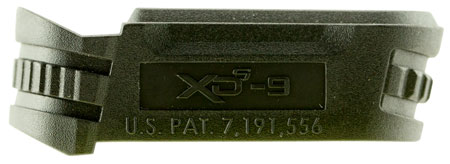 Springfield Armory XDS5902M Backstrap Sleeve  made of Polymer with Black Finish  &  1 Piece Design for 9mm Luger Springfield XD-S with #2 Backstrap  &  3.30"-4" Barrel