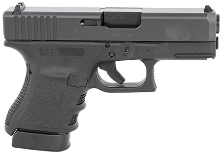 Glock UF3050201 G30 SF Gen3 Sub-Compact 45 ACP 10+1 3.78" Black Steel Barrel, Matte Black Serrated Slide, Black Polymer Frame w/Picatinny Rail, Black Textured Finger Grooved Polymer Grip, Right Hand
