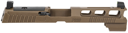 Sig Sauer 8900953 P320  Sig P320 9mm Luger PVD Coyote Brown Stainless Steel Optic Ready Slide XRAY3 Suppressor Sights Compatible With ROMEO1  &  ROMEO Pro
