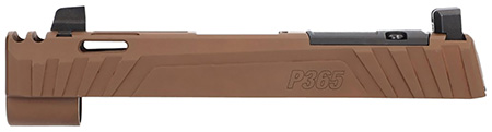 Sig Sauer 8901048 P365  Sig P365/P365XL/P365X 9mm Luger Nitride Coyote Brown Stainless Steel Optic Ready Integrated Compensator Slide XRAY3 Suppressor Sights Compatible With ROMEOZERO ROMEOZERO Elite