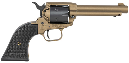 Heritage Mfg RR22A4 Rough Rider  22 LR 6 Shot 4.75" Burnt Bronze Cerakote Steel Barrel, Black Satin Cylinder, Burnt Bronze Cerakote Steel Frame
