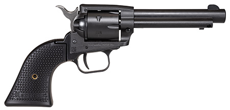 Heritage Mfg SRR22BS4PG Rough Rider  22 LR 6 Shot, 4.75" Black Satin Steel Barrel, Frame  &  Cylinder, Black Polymer Grip, Manual Thumb Safety, Exposed Hammer