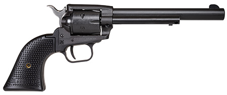 Heritage Mfg SRR22BS6PG Rough Rider  22 LR 6 Shot, 6.50" Black Satin Steel Barrel, Frame  &  Cylinder, Black Star Polymer Grip, Manual Thumb Safety, Exposed Hammer