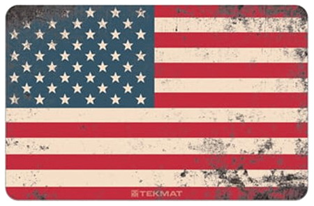 TekMat TEKR17USFLAG01 Old Glory Cleaning Mat Red/White/Blue Rubber 11"x17" American Flag