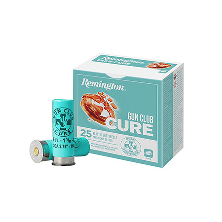 Remington Ammunition R20029 Gun Club Cure 12Gauge 2.75" 1 1/8oz 8Shot 25 Per Box/10 Case