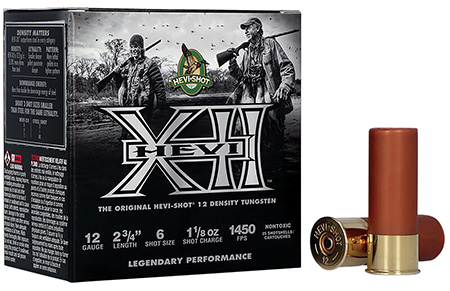 HEVI-Shot HS51316 HEVI-XII  12Gauge 2.75" 1 1/8oz Tungsten 6Shot 25 Per Box/10 Case