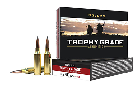 Nosler 61232 Trophy Grade Long-Range 6.5PRC 142gr Nosler Spitzer AccuBond Long Range 20 Per Box/10 Case