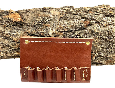 Hunter Company 0638 Cartridge Belt Slide  Chestnut Tan Leather 38 Cal 6rd 2"