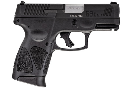 Taurus 1G3C9312X12 G3C  Compact Frame 9mm Luger 12+1 3.26" Matte Stainless Steel Barrel, Matte Black Tenifer Serrated Steel Slide, Black Polymer Frame w/Picatinny Rail, Black Polymer Grip, Right Hand