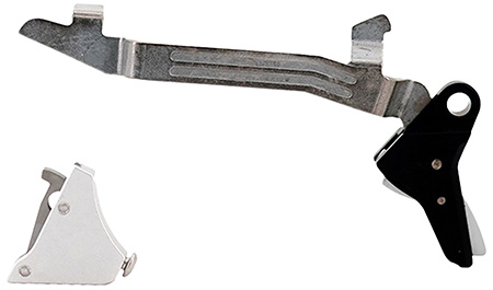 Timney Triggers ALPHAGLOCK5 Alpha Competition 9mm Luger/40 S&W/22 LR, Silver Straight Trigger, Compatible w/Glock Gen5  &  Glock 44