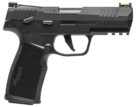 Sig Sauer 322CBAS10 P322  22 LR 10+1 4" Black Steel Threaded Barrel, Black Hard Coat Anodized Optic Ready/Serrated Slide, Black SS/Polymer Frame w/Picatinny Rail  &  Black Polymer Grips