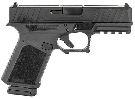 Anderson B2N890A000 Kiger 9C  9mm Luger 15+1, 3.91" Black DLC Steel Barrel, Black DLC Serrated Stainless Steel Slide, Black Polymer Frame w/Picatinny Rail, Black Stippled Grip