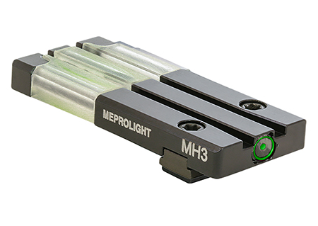 Meprolight USA 631023108 FT Bullseye Rear Sight Green/Tritium Fiber Optic, Black Frame, Compatible w/ Glock Gen 1-5 (Except MOS), Dovetail Mount