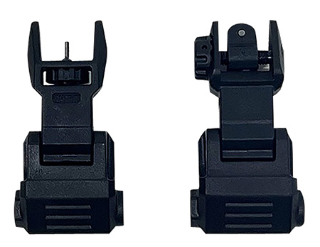 NcStar VG167 Picatinny High Profile Front and Rear Sight Set  Black Polymer