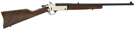 Henry H015B4570 Single Shot  45-70 Gov Caliber with 1rd Capacity, 22" Blued Barrel, Polished Brass Metal Finish  &  American Walnut Stock, Right Hand (Full Size)