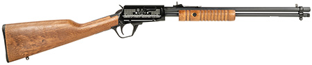 Rossi RP22181WDEN07 Gallery  Full Size 22 LR 15+1, 18" Polished Black Steel Barrel, Polished Black w/Engraving Steel Receiver, Hardwood Fixed Stock, Right Hand