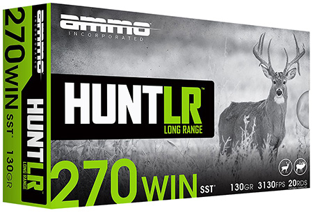 Ammo Inc 270W130SSTA20D Hunt Long Range 270Win 130gr Super Shock Tip 20 Per Box/10 Case