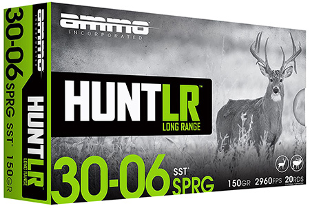 Ammo Inc 3006150SSTA20 Hunt Long Range 30-06Springfield 150gr Super Shock Tip 20 Per Box/10 Case
