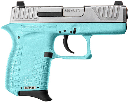 Diamondback DB0100E092 DB380 Gen4 Micro-Compact Frame 380 ACP 6+1, 2.80" Stainless Steel Barrel, Nickel Boron Serrated Stainless Steel Slide, Mint Polymer Frame w/Beavertail  &  Grip