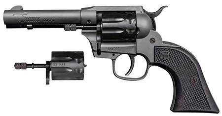 Diamondback DB0500A051 Sidekick  22 LR/22 Mag 9 Shot, 4.50" Dark Gray Cerakote Steel Barrel  &  Cylinder, Dark Gray Cerakote Zinc Alloy Frame, Black Polymer Grip, Hammer Safety, Exposed Hammer