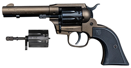 Diamondback DB0500A071 Sidekick  22 LR 22 WMR 9rd Shot 4.50" Midnight Bronze Midnight Bronze Zinc Alloy Midnight Bronze Cerakote Frame Black Cerakote Cylinder Black Polymer Grips