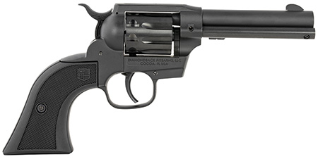 Diamondback DB051CA001 Sidekick  22 LR 9 Shot, 4.50" Black Cerakote Steel Barrel, Black Cerakote Zinc Alloy Frame, Black Cerakote Cylinder, Black Checkered Nylon Grip, Hammer Safety, Exposed Hammer