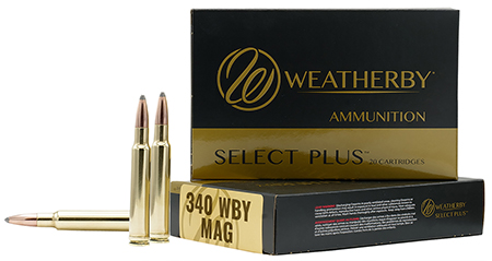 Weatherby B340225TTSX Select Plus  340WthbyMag 225gr Barnes Tipped TSX Lead Free 20 Per Box/10 Case