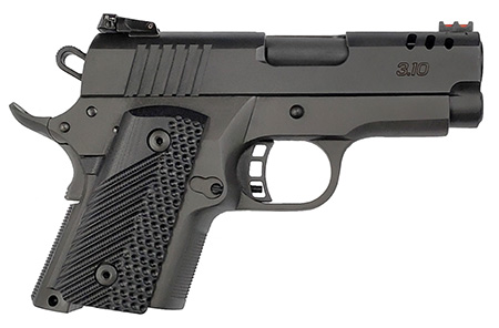 Rock Island 56639 BBR  Compact 9mm Luger 10+1., 3.10" Black Steel Barrel, Black Parkerized Serrated Steel Slide, Black Parkerized Steel Frame w/Beavertail, Black G10 Grip