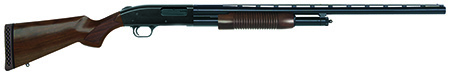 Mossberg 50430 500 Retrograde Full Size 12 Gauge Pump 3" 5+1 28" Matte Blued Vent Rib Barrel, Matte Blued Drilled  &  Tapped Receiver, Fixed Walnut Stock, Right Hand