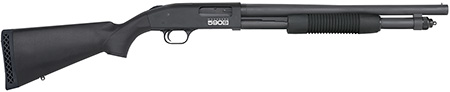 Mossberg 51605 590S  12 Gauge Pump 3" 9+1 18.50" Matte Blued Steel Barrel, Matte Blued Optic Ready Receiver, Fixed Black Synthetic Stock, Right Hand