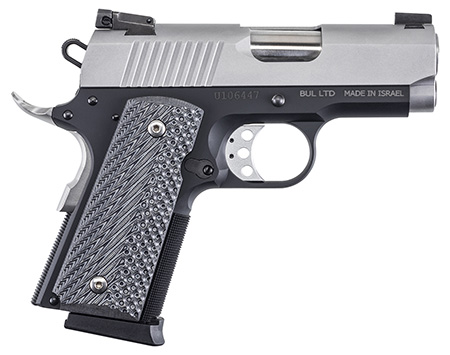 Magnum Research DE1911UTT Desert Eagle 1911 U 45 ACP 6+1 3" Stainless Serrated Slide, Two-Tone w/Black Finish Aluminum Frame w/Beavertail, Black/Gray G10 Grips