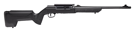Savage Arms 47260 A22 Takedown Full Size 22 LR 10+1 18" High Luster Button Rifled Barrel, High Luster Drilled  &  Tapped Carbon Steel Receiver, Black Takedown Synthetic Stock, Right Hand