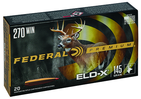 Federal P270ELDX1 Premium ELD-X 270Win 145gr 20 Per Box/10 Case