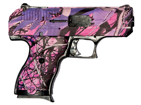 Hi-Point CF380PI CF  380 ACP 8+1, 3.50" Black Steel Barrel, Hydro-Dipped Pink Camo Serrated Steel Slide, Hydro-Dipped Pink Camo Polymer Frame  &  Grip