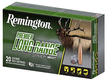 Remington Ammunition R21347 Premier Long Range 300RUM 190gr Speer Impact 20 Per Box/10 Case