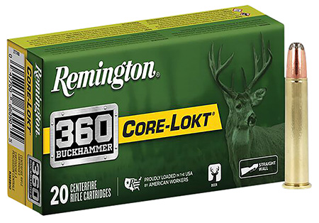 Remington Ammunition R27742 Core-Lokt  360Buckhammer 180gr Soft Point Core Lokt 20 Per Box/10 Case