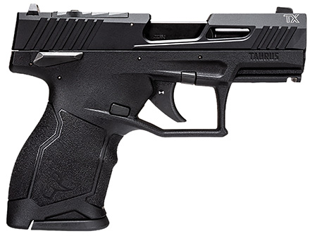 Taurus 1TX22131 TX22C  Compact 22 LR 13+1 3.60" Matte Black Steel Barrel, Black Hard Coat Anodized Serrated Aluminum Slide, Black Polymer Frame w/Picatinny Rail Black Polymer Grips