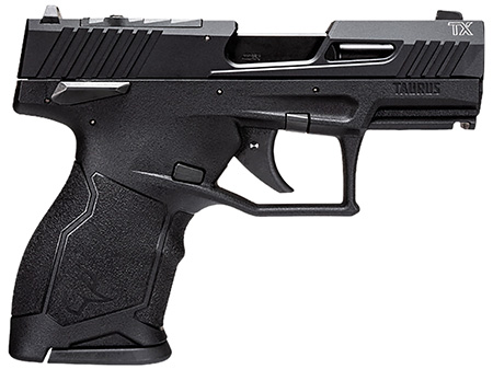 Taurus 1TX2213110 TX22C  Compact 22 LR 10+1 3.60" Matte Black Steel Barrel, Black Hard Coat Anodized Serrated Aluminum Slide, Black Polymer Frame w/Picatinny Rail Black Polymer Grips