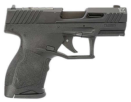 Taurus 1TX22231 TX22C  Compact 22 LR 13+1 3.60" Matte Black Steel Barrel, Black Hard Coat Anodized Serrated Aluminum Slide, Black Polymer Frame w/Picatinny Rail Black Polymer Grips