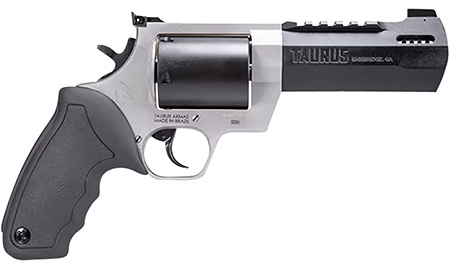 Taurus 2500055RH Raging Hunter  Large Frame 500 S&W Mag 5rd 5.12" Matte Black Ported/Target Crown Barrel, Matte Black Oxide Cylinder, Matte Stainless Stainless Steel Frame, Black Rubber Grip