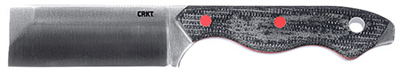 CRKT 4037 Razel  2.97" Fixed Plain Satin D2 Steel Blade/Weathered Resin Infused Fiber Handle Includes Sheath