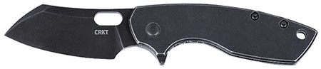 CRKT 5315KS Pilar  Large 2.67" Folding Plain Black Stonewashed 8Cr13MoV SS Blade/Black Stainless Steel Handle Includes Pocket Clip