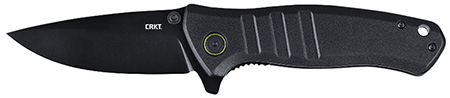 CRKT 6295 Dextro  3.18" Folding Drop Point Plain Black TiNi D2 Steel Blade/Black Aluminum Handle Includes Pocket Clip