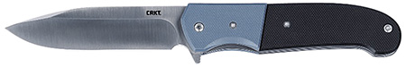 CRKT 6880 Ignitor  3.48" Folding Drop Point Plain Satin 8Cr13MoV SS Blade/ Blue/Black G10 Handle Includes Pocket Clip