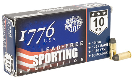 1776 USA 1776010125 Lead Free Sporting 10mm Auto 125gr Lead Free Ball 50 Per Box/20 Case